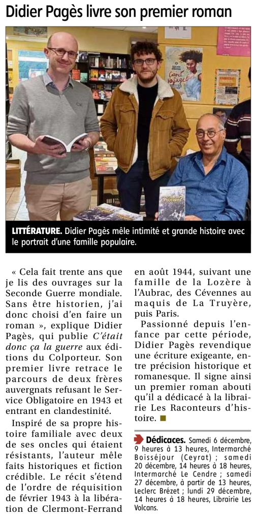 Didier Pagès en dédicaces à Chamalières