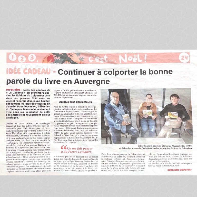 Article sur la maison d&rsquo;édition dans Le Semeur Hebdo