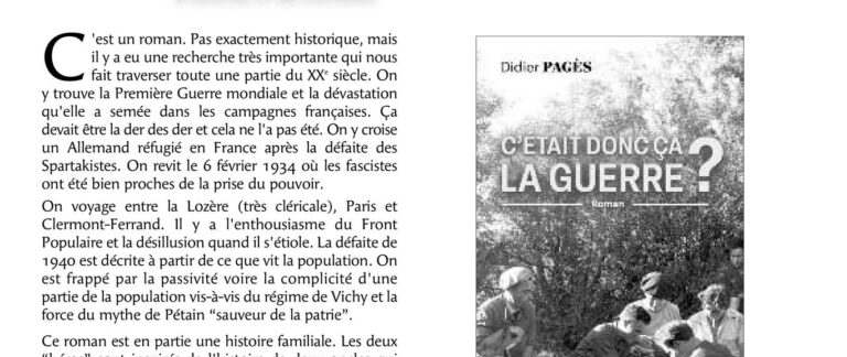 Une belle mise en lumière dans la revue L’Émancipation